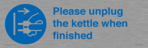 Please unplug the kettle when finished